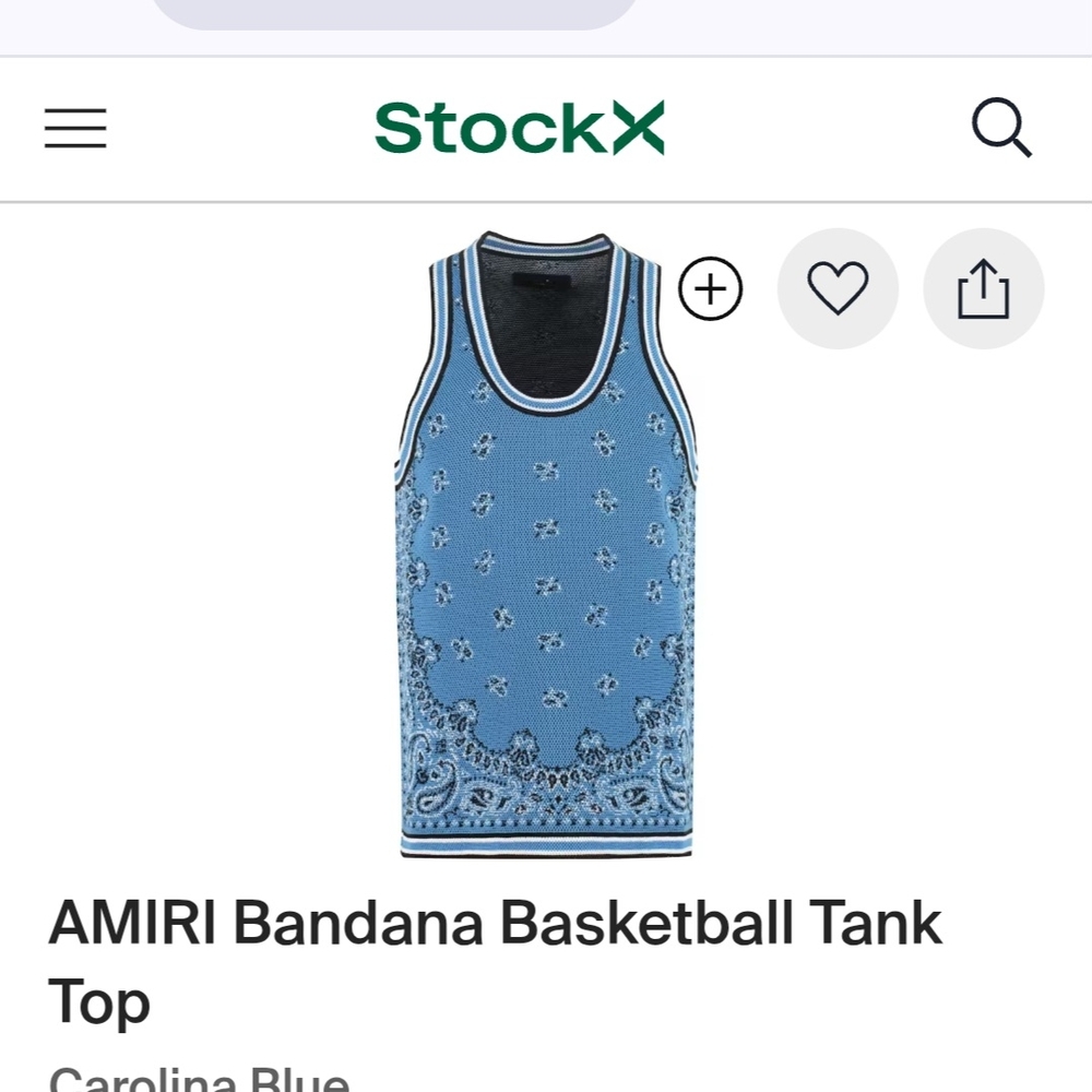 Amiri Blue Bandana Tank Top